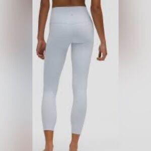 Lululemon Wunder Train Strappy Racer Bra in Starch Blue size 4 legging size 6